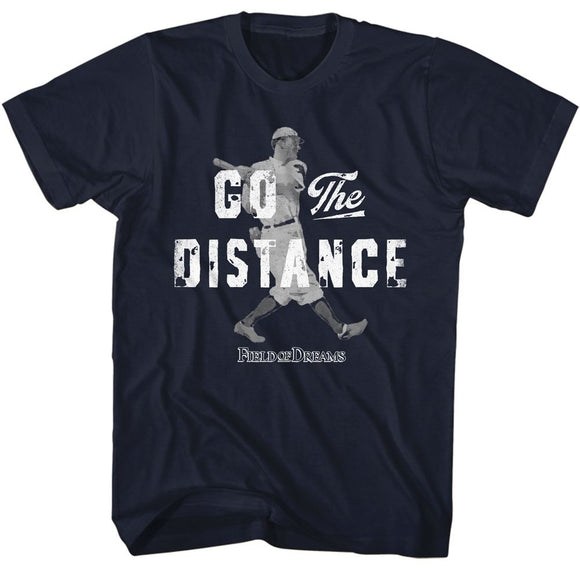 Field Of Dreams-Field Of Dreams Quote And Player-Navy Adult S/S T-Shirt - Navy