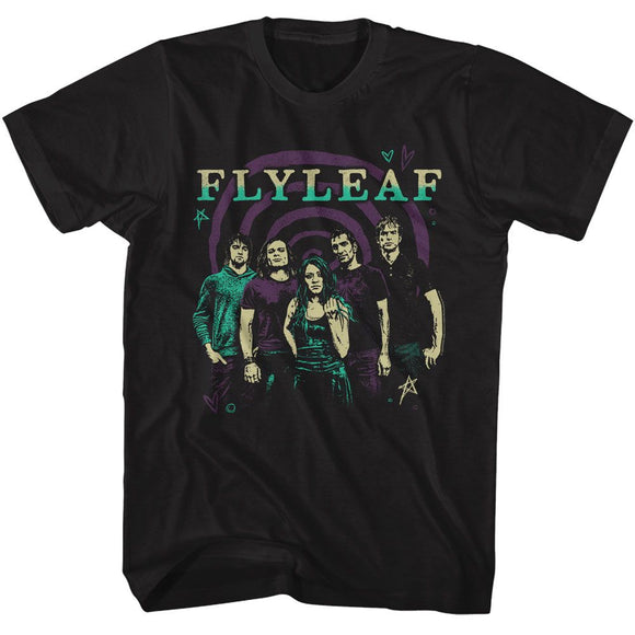 Fly Leaf-Fly Leaf Group Photo-Black Adult S/S T-Shirt - Black