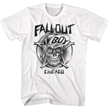 Fall Out Boy-Fob Chicago-White Adult S/S T-Shirt - White