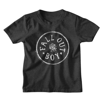 Fall Out Boy-Fall Out Boy Circle Rose-Vintage Smoke Youth S/S T-Shirt (7-8) - Vintage Smoke
