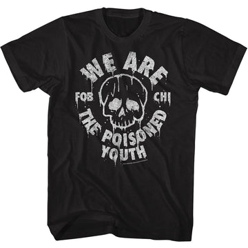 Fall Out Boy-Poisoned Youth-Black Adult S/S T-Shirt - Black