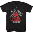 Fall Out Boy-Logo Band-Black Adult S/S T-Shirt - Black