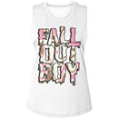 Fall Out Boy Neapolitan White Ladies Muscle Tank S - White