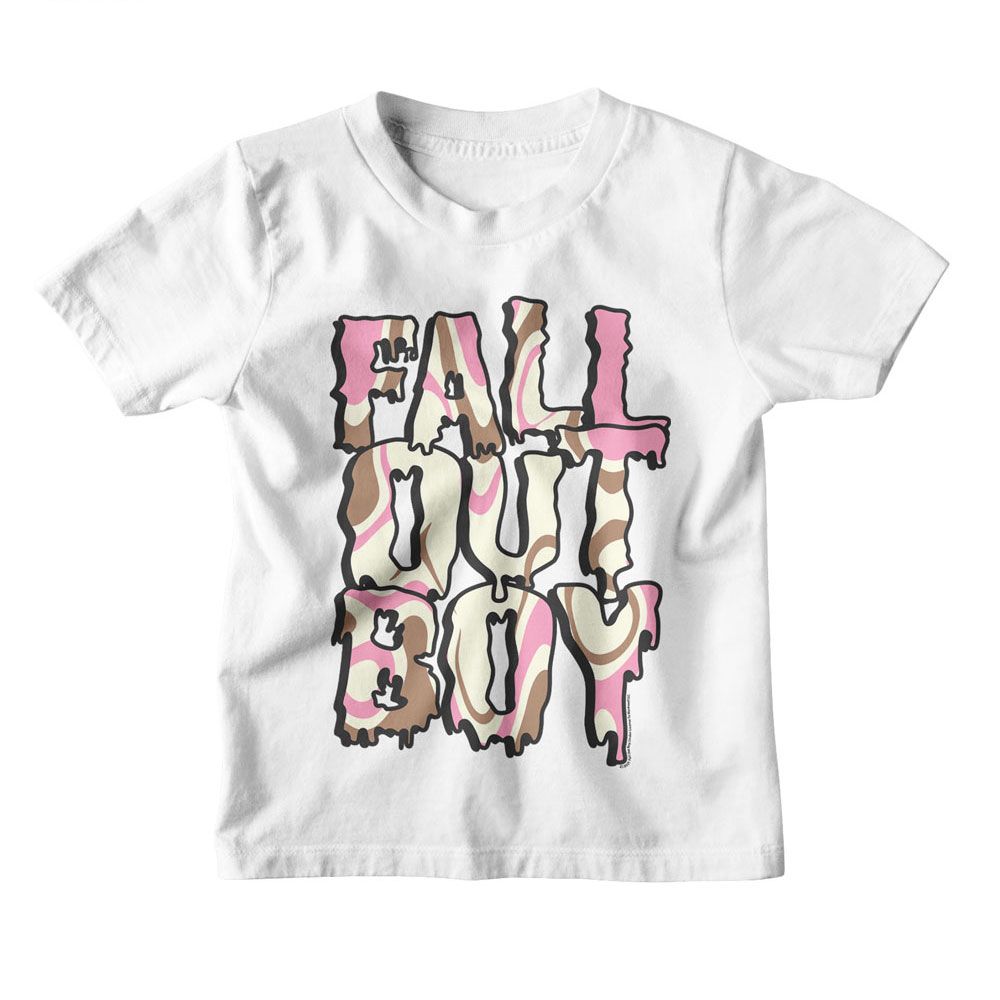 Fall Out Boy - Fob Neapolitan Logo - White Youth T - Shirt (7 - 8) - W ...