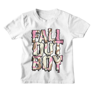 Fall Out Boy-Fob Neapolitan Logo-White Youth S/S T-Shirt (7-8) - White