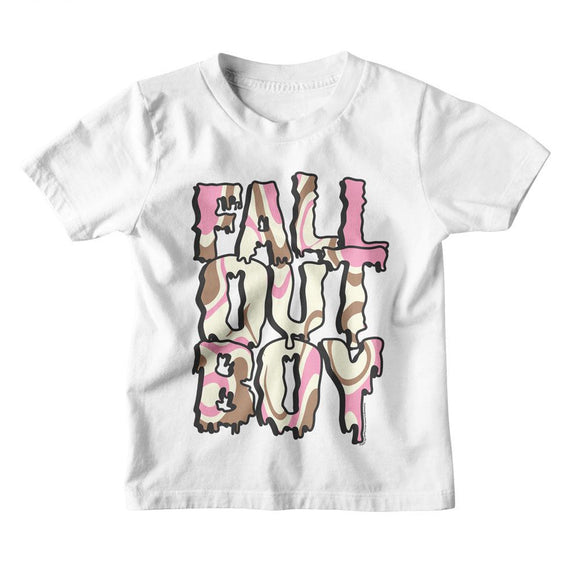 Fall Out Boy-Fob Neapolitan Logo-White Youth S/S T-Shirt (7-8) - White