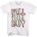 Fall Out Boy Neapolitan Logo White Adult S/S T-Shirt S - White