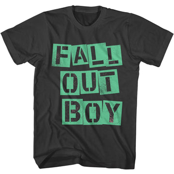 Fall Out Boy-Fall Out Boy Fob Cutout Logo-Smoke Adult S/S T-Shirt - Smoke