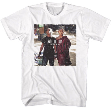 Fall Out Boy-Fob Save Rock And Roll-White Adult S/S T-Shirt - White