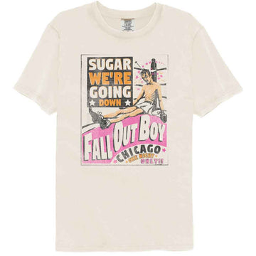 Fall Out Boy-Fob Sugar Were Going Down Lyrics-Ivory Adult S/S Comfort Color T-Shirt - Ivory