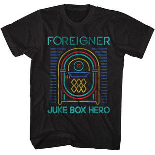 Foreigner Foreigner Juke Box Hero Adult T-Shirts