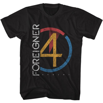 Foreigner-Foreigner Urgent-Black Adult S/S T-Shirt S - Black