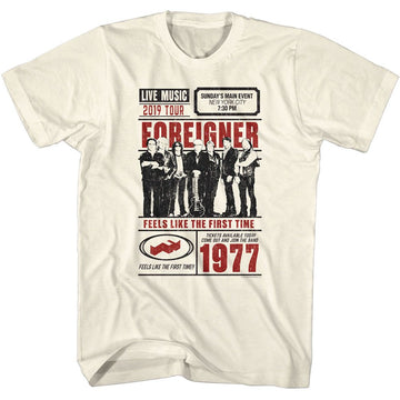 Foreigner-Foreigner Live-Natural Adult S/S T-Shirt - Natural