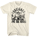 Foreigner-Foreigner Juke Box Heroes-Natural Adult S/S T-Shirt - Natural