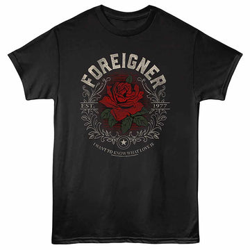 Foreigner Love Is Black Adult T-Shirt