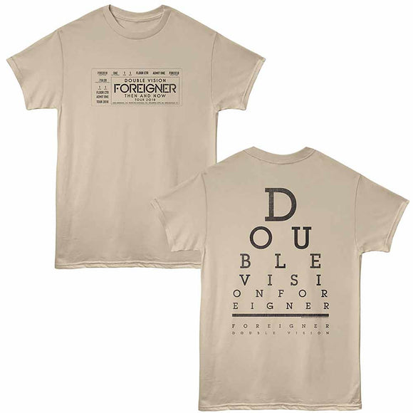Foreigner Eye Chart Sand Adult T-Shirt
