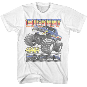 Bigfoot-Bigfoot Film Reel-White Adult S/S T-Shirt - White