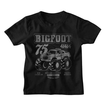 Bigfoot-Bigfoot Since Seventy Five-Black Youth S/S T-Shirt-Xs (5-6) - Black