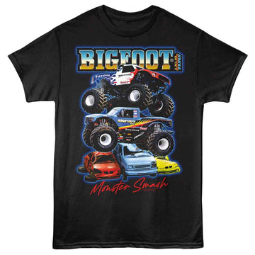 Bigfoot-Bigfoot Pile Up-Black Adult S/S T-Shirt - Black
