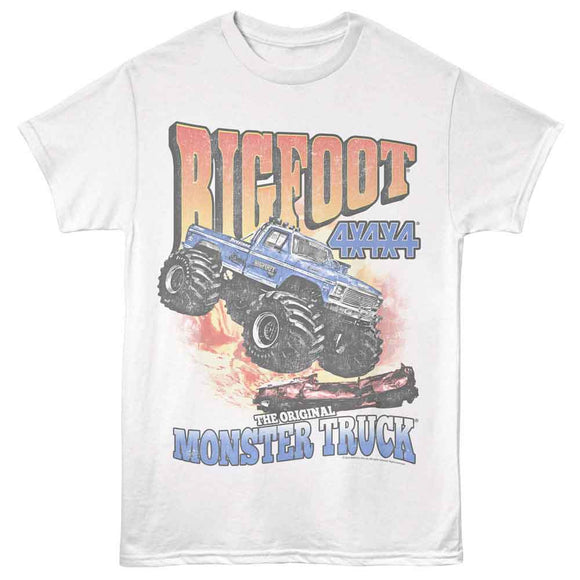 Bigfoot-Bigfoot Og Monster Truck-White Adult S/S T-Shirt - White