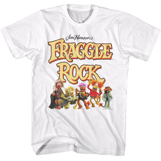 Fraggle Rock Fraggle Rock Fraggles And Logo Adult T-Shirts