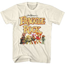 Fraggle Rock-Fraggies And Logo-Natural Adult S/S T-Shirt - Natural