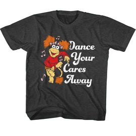 Fraggle Rock-Dance Your Cares Away-Vintage Smoke Toddler S/S T-Shirt-3T - Vintage Smoke