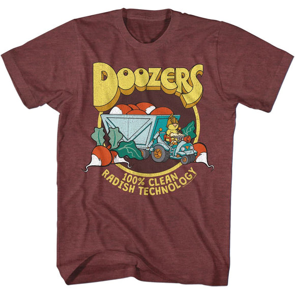 Fraggle Rock-Radish Technology-Vintage Maroon Heather Adult S/S T-Shirt - Vintage Maroon Heather