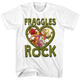 Fraggle Rock-Fraggles Rock-White Adult S/S T-Shirt - White