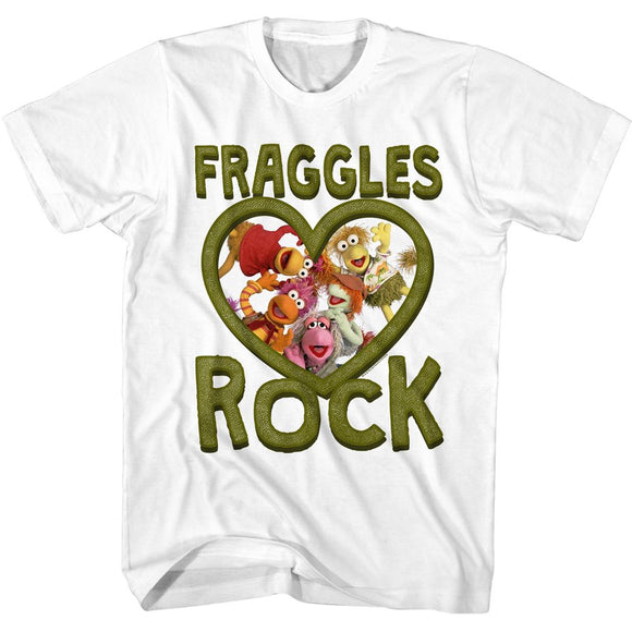 Fraggle Rock-Fraggles Rock-White Adult S/S T-Shirt - White