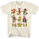 Fraggle Rock-Fraggle Rock Multiple Characters-Natural Adult S/S T-Shirt - Natural