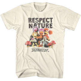 Fraggle Rock-Fraggle Rock Respect Nature-Natural Adult S/S T-Shirt - Natural