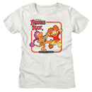 Fraggle Rock-Fraggle Rock Dance Square-Vintage White Ladies S/S T-Shirt - Vintage White