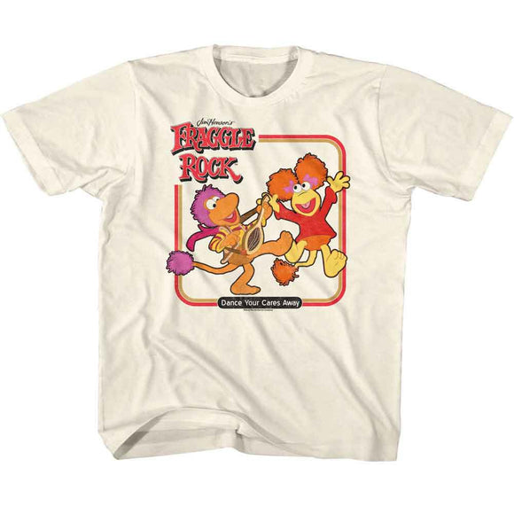 Fraggle Rock-Fraggle Rock Dance Square-Natural Youth S/S T-Shirt (7-8) - Natural