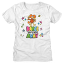 Fraggle Rock-Fraggle Rock Color Dance-White Ladies S/S T-Shirt - White