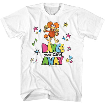 Fraggle Rock-Fraggle Rock Color Dance-White Adult S/S T-Shirt - White