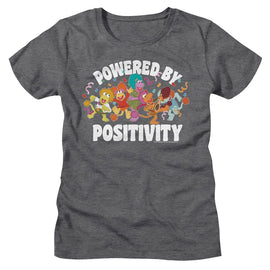 Fraggle Rock-Fraggle Rock Powered By Positivity-Deep Heather Ladies S/S T-Shirt - Deep Heather