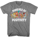 Fraggle Rock-Fraggle Rock Powered By Positivity-Graphite Heather Adult S/S T-Shirt - Graphite Heather