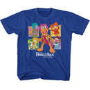 Fraggle Rock-Fraggle Rock Four Squares-Royal Youth S/S T-Shirt (7-8) - Royal