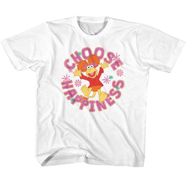 Fraggle Rock-Fraggle Rock Choose Happiness-White Youth S/S T-Shirt (7-8) - White