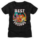 Fraggle Rock-Fraggle Rock Best Friends-Black Ladies S/S T-Shirt - Black