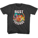 Fraggle Rock-Fraggle Rock Best Friends-Black Heather Toddler S/S T-Shirt-4T - Black Heather