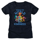 Fraggle Rock-Fraggle Rock Change The World-Navy Ladies S/S T-Shirt - Navy