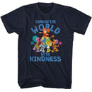 Fraggle Rock-Fraggle Change The World-Navy Adult S/S T-Shirt - Navy