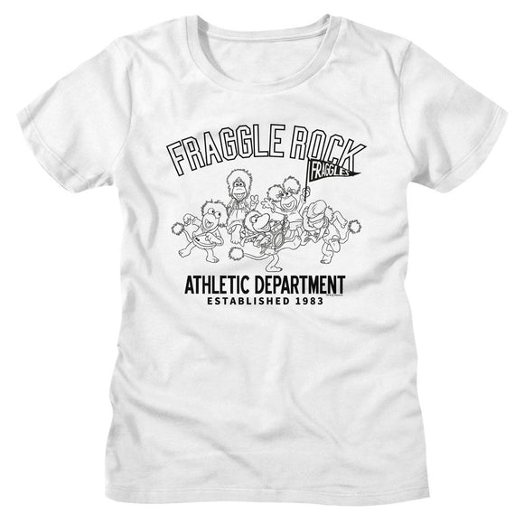 Fraggle Rock-Fraggle Rock Athletic Department-White Ladies S/S T-Shirt - White
