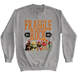 Fraggle Rock-Fraggle Rock Athletic-Graphite Heather Adult L/S Sweatshirt-S - Graphite Heather