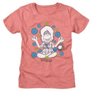 Fraggle Rock-Fraggle Rock Mokey And Flowers-Sunset Heather Ladies S/S T-Shirt - Sunset Heather