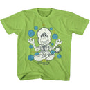 Fraggle Rock-Fraggle Rock Mokey And Flowers-Key Lime Youth S/S T-Shirt (7-8) - Key Lime