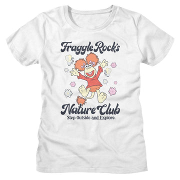 Fraggle Rock-Fraggle Rock Nature Club-White Ladies S/S T-Shirt - White