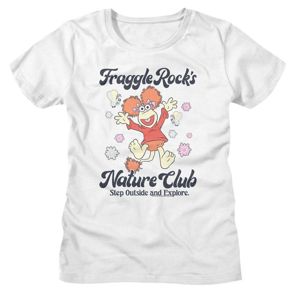 Fraggle Rock-Fraggle Rock Nature Club-White Ladies S/S T-Shirt - White